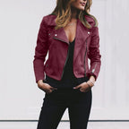 Cheryl | Damska smukła nowoczesna kurtka, kurtka w stylu biker | Rokishi | Niebieski