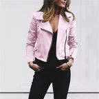 Cheryl | Damska smukła nowoczesna kurtka, kurtka w stylu biker | Rokishi | Niebieski