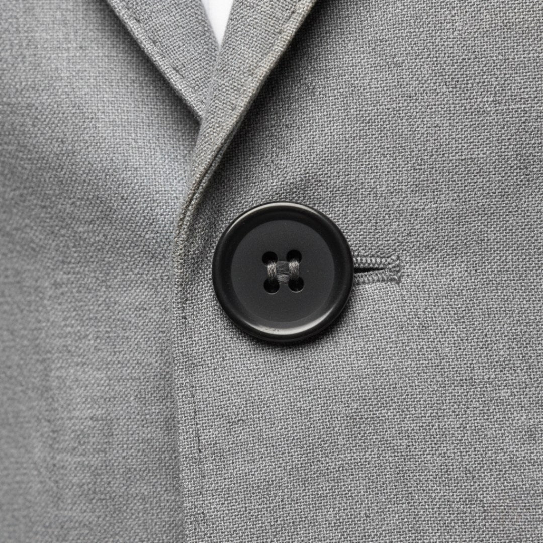 Christoph | Męska marynarka slim fit na jeden guzik, elegancki blezer | Rokishi | Szary
