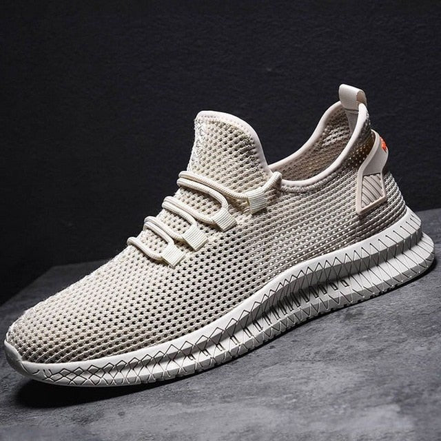 Dawid | Lekkie sneakersy męskie ze strukturą mesh, sportowe buty na codzień | Rokishi