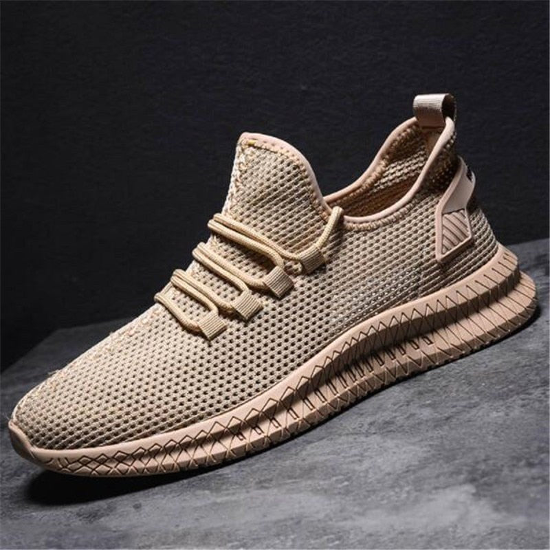 Dawid | Lekkie sneakersy męskie ze strukturą mesh, sportowe buty na codzień | Rokishi