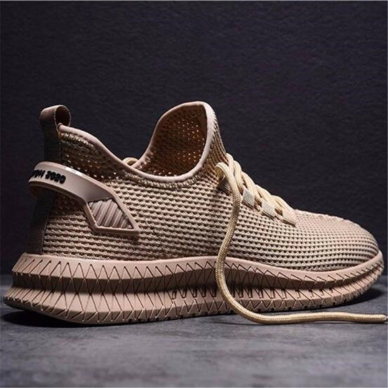 Dawid | Lekkie sneakersy męskie ze strukturą mesh, sportowe buty na codzień | Rokishi