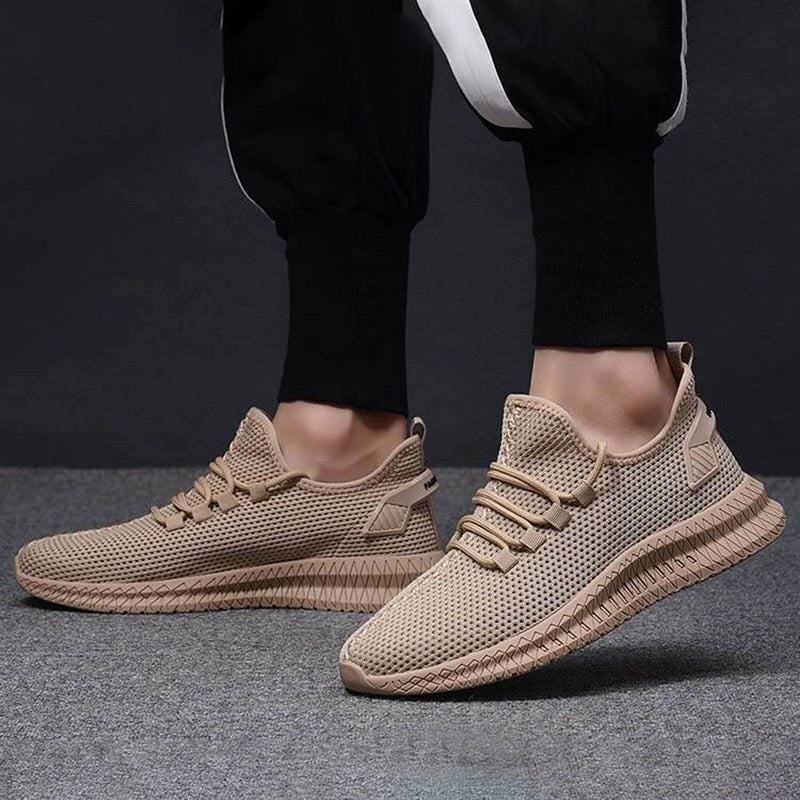 Dawid | Lekkie sneakersy męskie ze strukturą mesh, sportowe buty na codzień | Rokishi