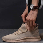 Dawid | Lekkie sneakersy męskie ze strukturą mesh, sportowe buty na codzień | Rokishi