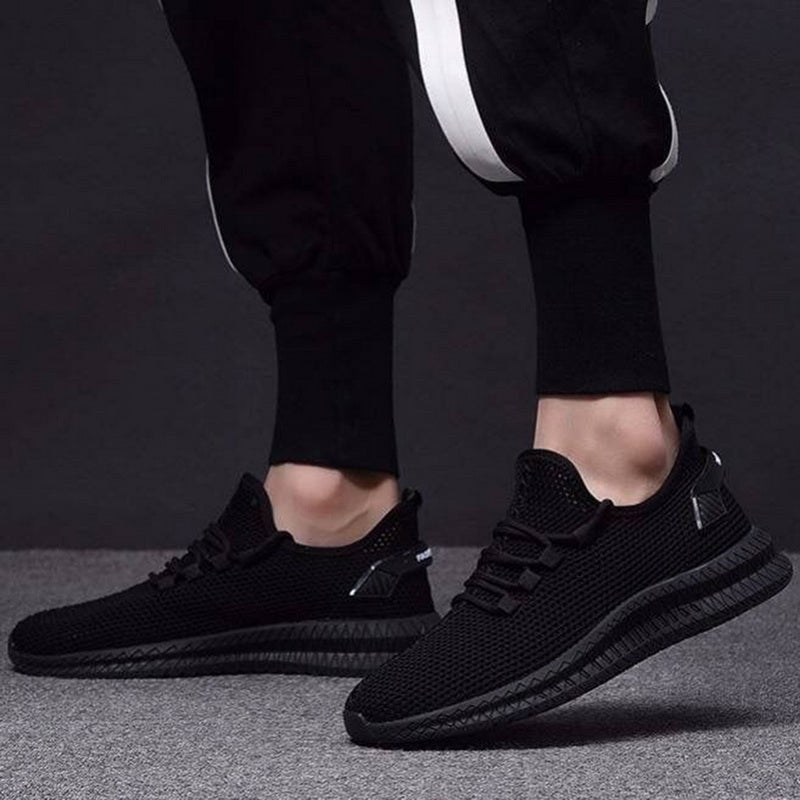 Dawid | Lekkie sneakersy męskie ze strukturą mesh, sportowe buty na codzień | Rokishi