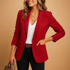 Delphine | Damski dopasowany blazer na jeden guzik, taliowana marynarka | Rokishi | Fioletowy