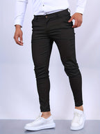 Desmond | Męskie elastyczne chinosy o kroju skinny fit, nowoczesne, zwężane spodnie | Rokishi | Beżowy