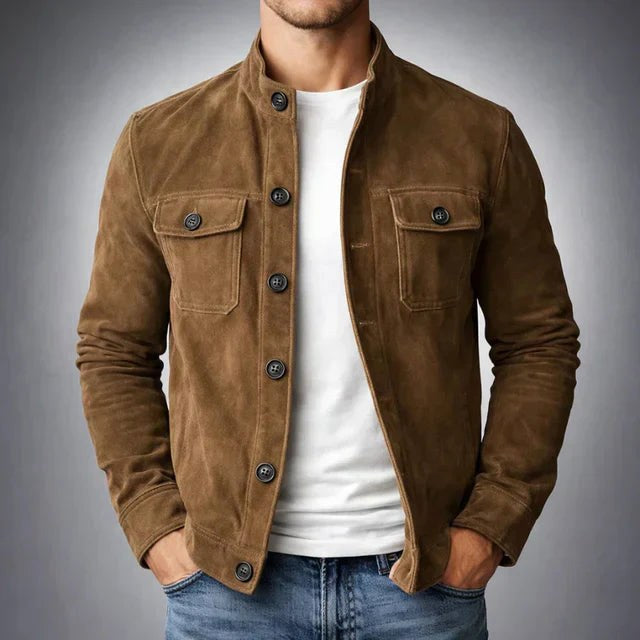 Dominik | Męski blazer o strukturalnym kroju, elegancka marynarka męska | Rokishi | Zielony