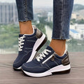 Edith | Damskie ortopedyczne sneakersy, wygodne buty slip-on | Rokishi | Niebieski