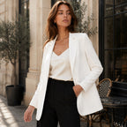 Eliza | Damski dopasowany blazer, taliowana marynarka strukturalna | Rokishi | Fioletowy
