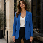 Eliza | Damski dopasowany blazer, taliowana marynarka strukturalna | Rokishi | Czerwony