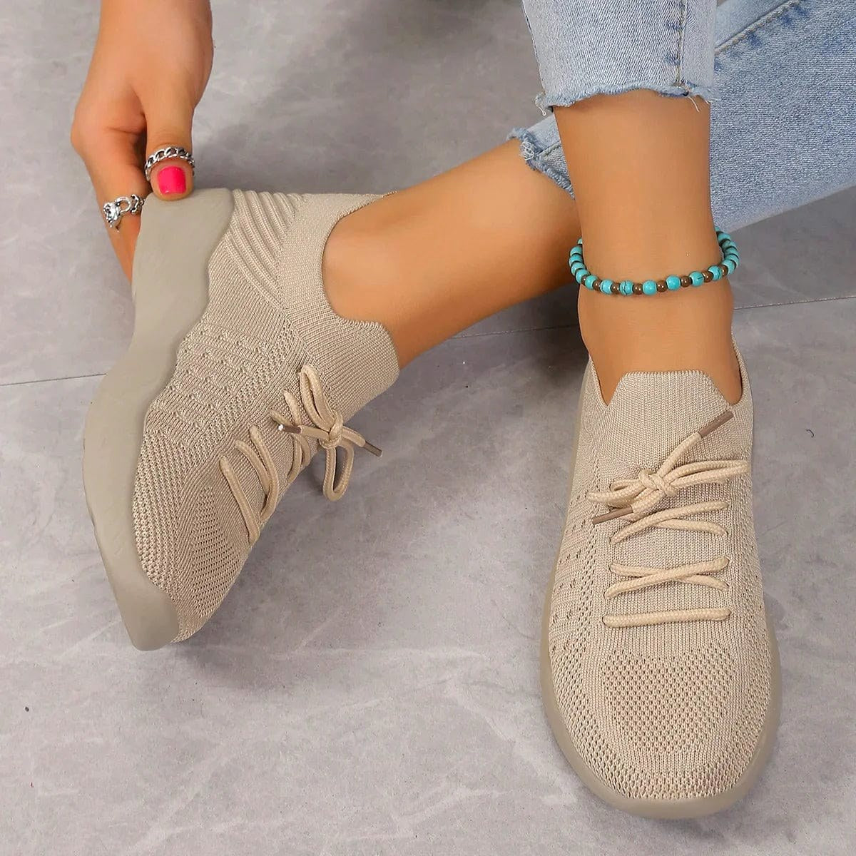 Esme | Damskie ortopedyczne buty typu slip-on | Rokishi | Błękitny