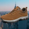 Ethan | Męskie buty trekkingowe z zamszu i siatki, buty turystyczne z podeszwą o dobrej przyczepności | Rokishi | Camelowy