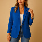Felicity | Damski dopasowany, taliowany blazer, strukturalna kurtka jesienna | Rokishi | Różowy