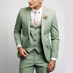 Felix | Męski garnitur dla gości weselnych w kroju slim fit, garnitur trzyczęściowy | Rokishi | Jasnoniebieski