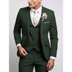Felix | Męski garnitur dla gości weselnych w kroju slim fit, garnitur trzyczęściowy | Rokishi | Czarny