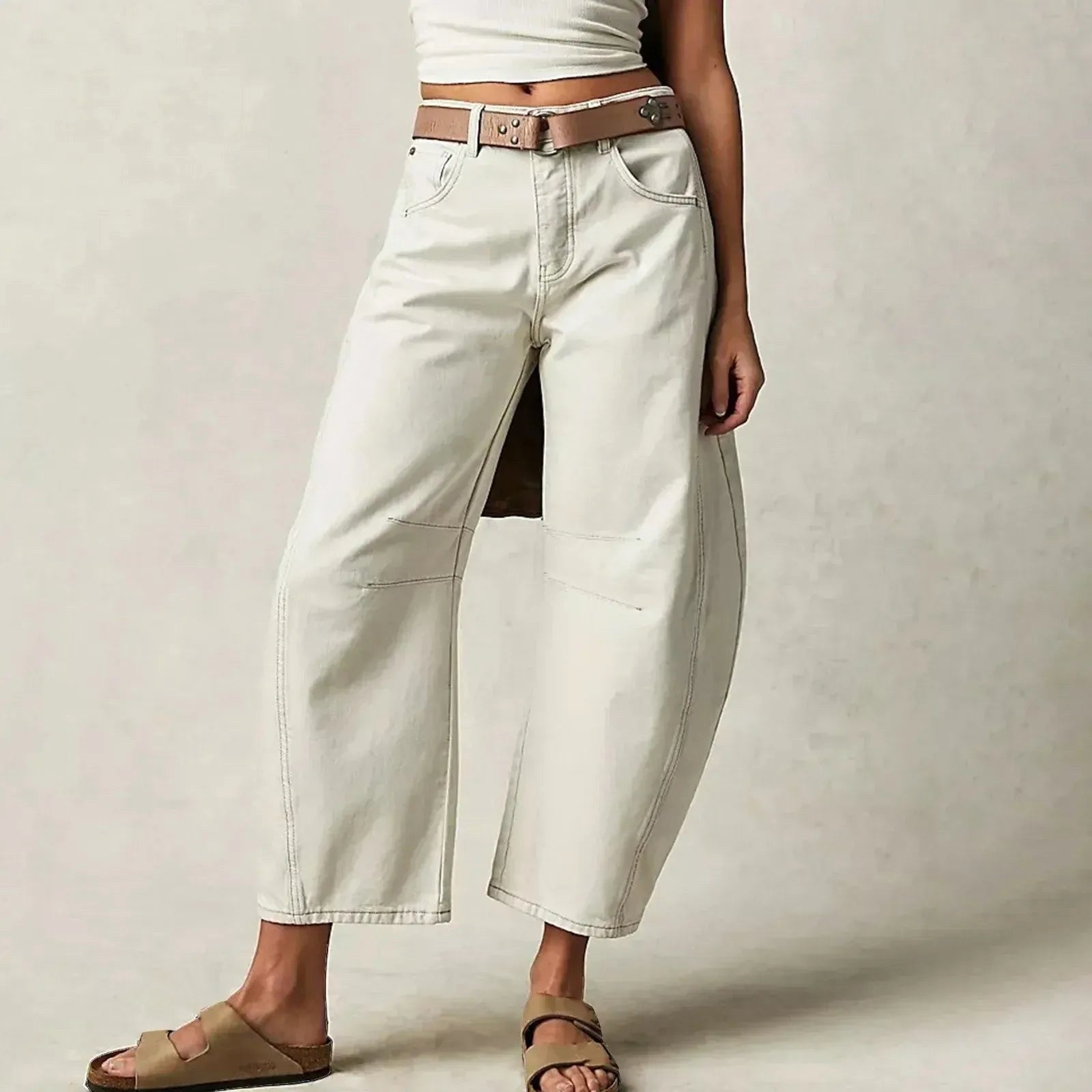 Freya | Damskie luźne jeansy typu barrel, jeansy z wysokim stanem | Rokishi | Czarny