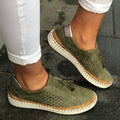 Giselle | Damskie ortopedyczne buty slip-on, przewiewne buty komfortowe | Rokishi | Zielony