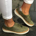 Giselle | Damskie ortopedyczne buty slip-on, przewiewne buty komfortowe | Rokishi | Zielony