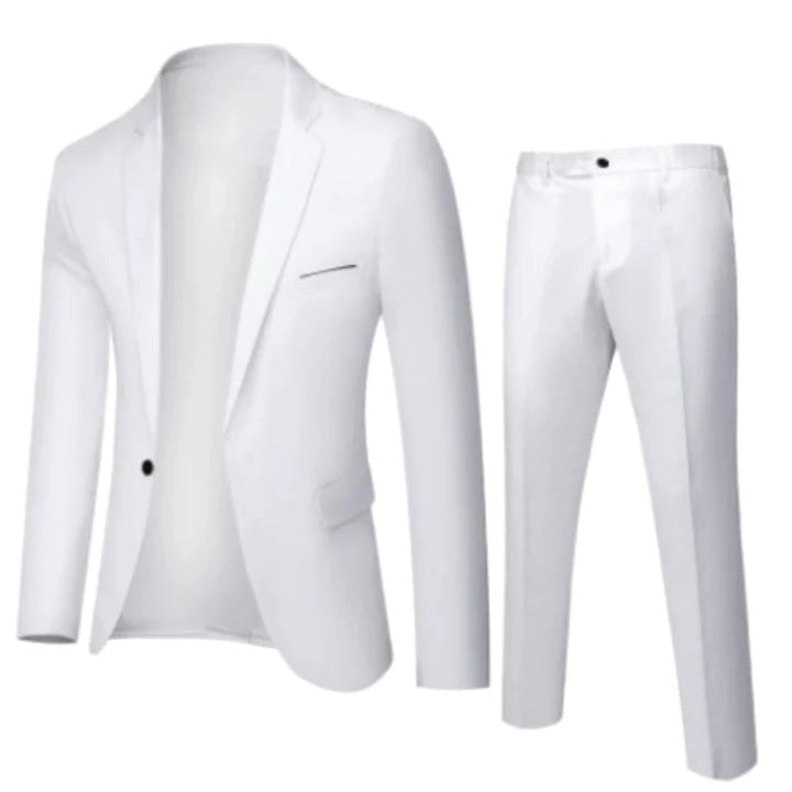 Hamish | Męski garnitur dwuczęściowy, nowoczesny blazer ze spodniami | Rokishi | Czarny