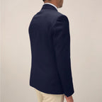 Harrison | Męski dopasowany blazer, elegancki strukturalny blazer garniturowy | Rokishi | Granatowy