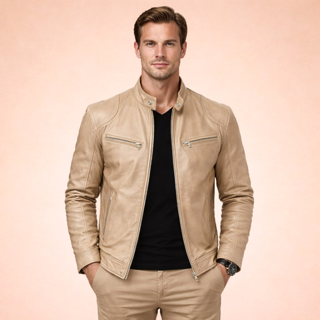 Henrik | Męska kurtka o nowoczesnym designie, elegancka kurtka na każdą okazję | Rokishi | Bordowy