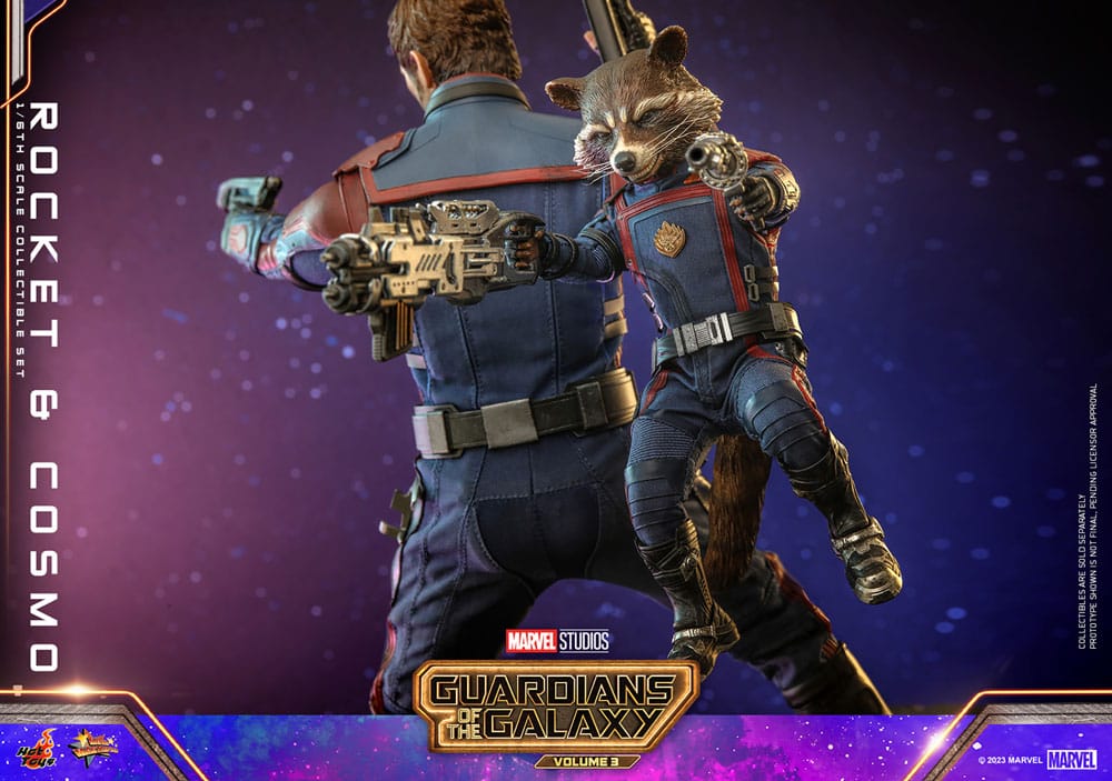 Guardians of the Galaxy Vol. 3 Movie Masterpiece Action Figuren 1/6 Rocket &amp; Cosmo 16 cm