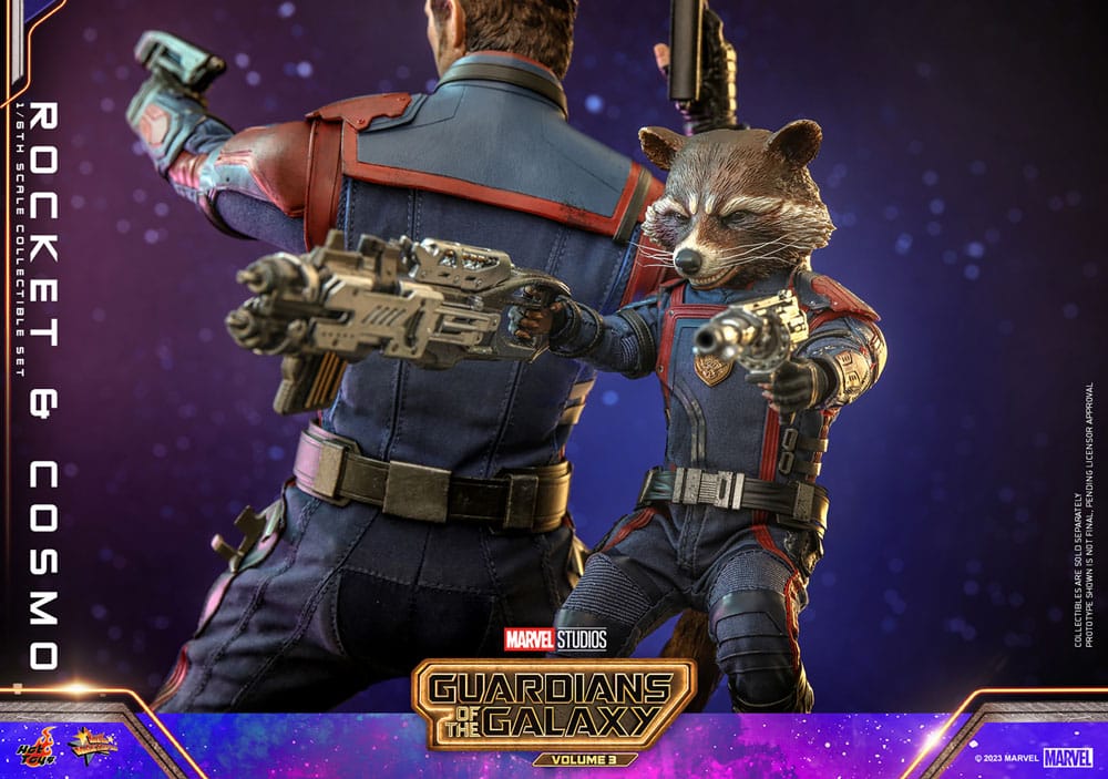 Guardians of the Galaxy Vol. 3 Movie Masterpiece Action Figuren 1/6 Rocket &amp; Cosmo 16 cm