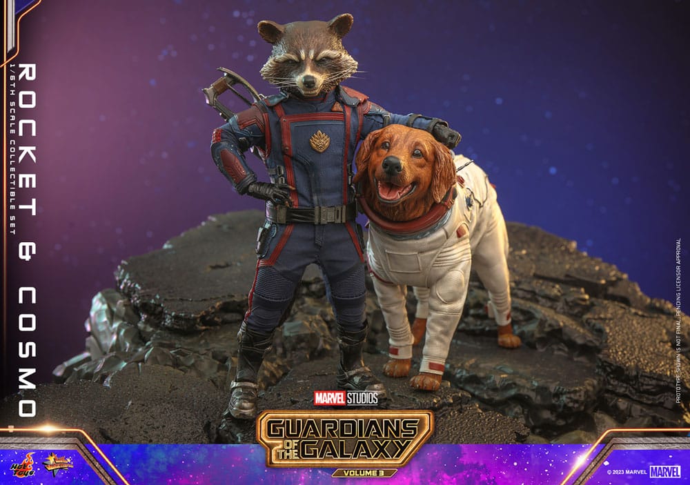 Guardians of the Galaxy Vol. 3 Movie Masterpiece Action Figuren 1/6 Rocket &amp; Cosmo 16 cm