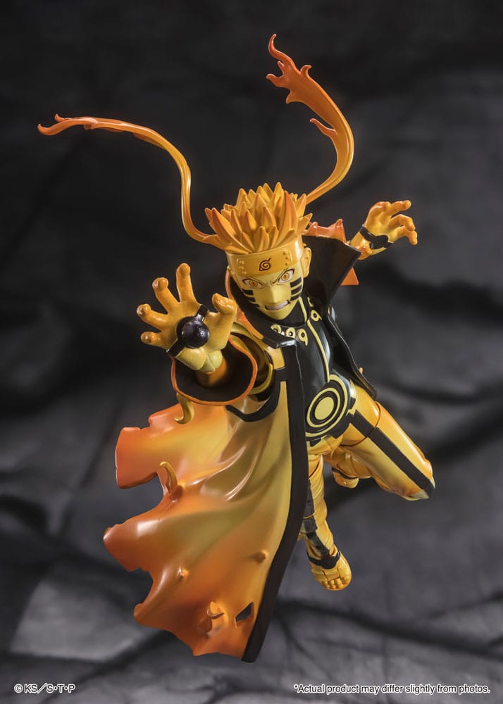 Naruto S.H. Figuarts Action Figure Naruto Uzumaki (Kurama Link Mode) - Courageous Strength That Binds - 15 cm