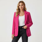 Imogen | Damski taliowany blazer, dopasowana elegancka marynarka | Rokishi | Niebieski