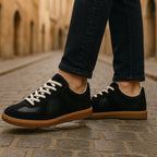 Julian | Męskie buty sznurowane z antypoślizgową podeszwą, klasyczne sneakersy sznurowane | Rokishi | Brązowy