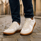 Julian | Męskie buty sznurowane z antypoślizgową podeszwą, klasyczne sneakersy sznurowane | Rokishi | Brązowy