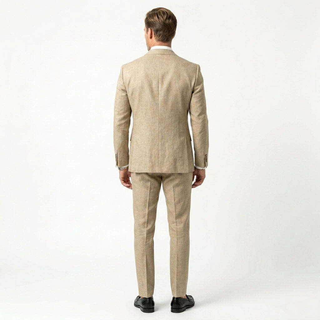 Kamil | Dwuczęściowy garnitur męski slim fit, garnitur ślubny i biznesowy | Rokishi
