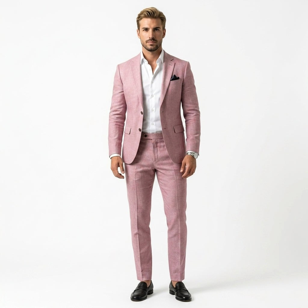 Kamil | Dwuczęściowy garnitur męski slim fit, garnitur ślubny i biznesowy | Rokishi
