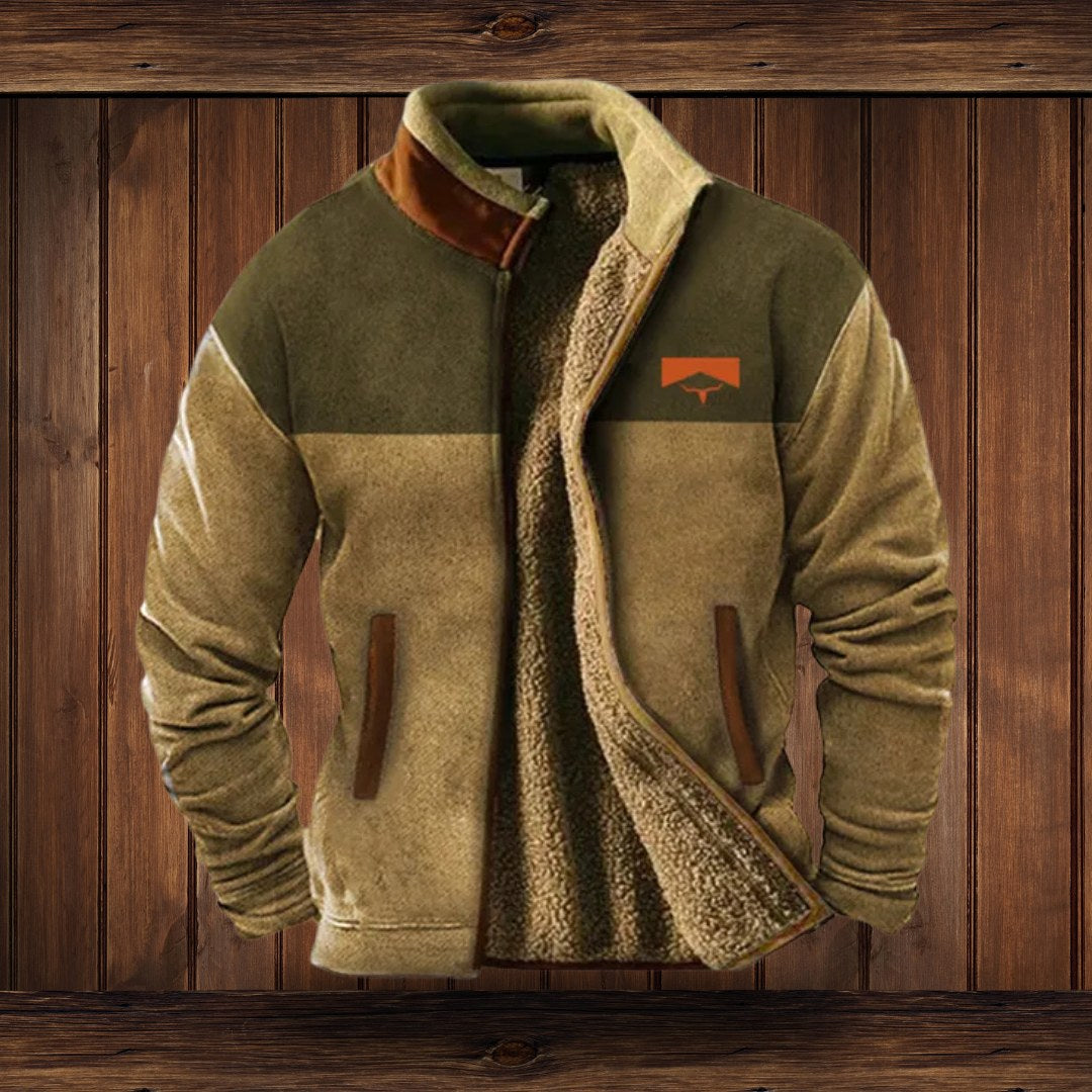 Klaus | Męska kurtka polarowa Merino, funkcjonalna kurtka outdoorowa | Rokishi | Brązowy 2