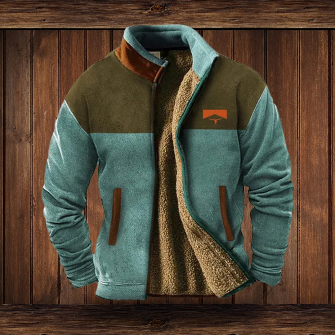 Klaus | Męska kurtka polarowa Merino, funkcjonalna kurtka outdoorowa | Rokishi | Brązowy 2