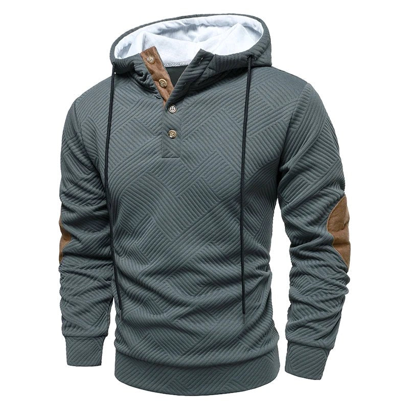 Konrad | Męski sweter o strukturalnym splocie, elegancki sweter męski | Rokishi | Szary