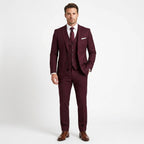 Krzysztof | Trzyczęściowy garnitur męski slim fit, elegancki garnitur biznesowy | Rokishi