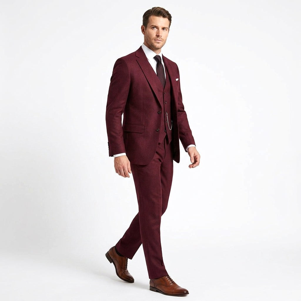 Krzysztof | Trzyczęściowy garnitur męski slim fit, elegancki garnitur biznesowy | Rokishi