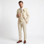 Krzysztof | Trzyczęściowy garnitur męski slim fit, elegancki garnitur biznesowy | Rokishi