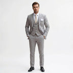 Krzysztof | Trzyczęściowy garnitur męski slim fit, elegancki garnitur biznesowy | Rokishi