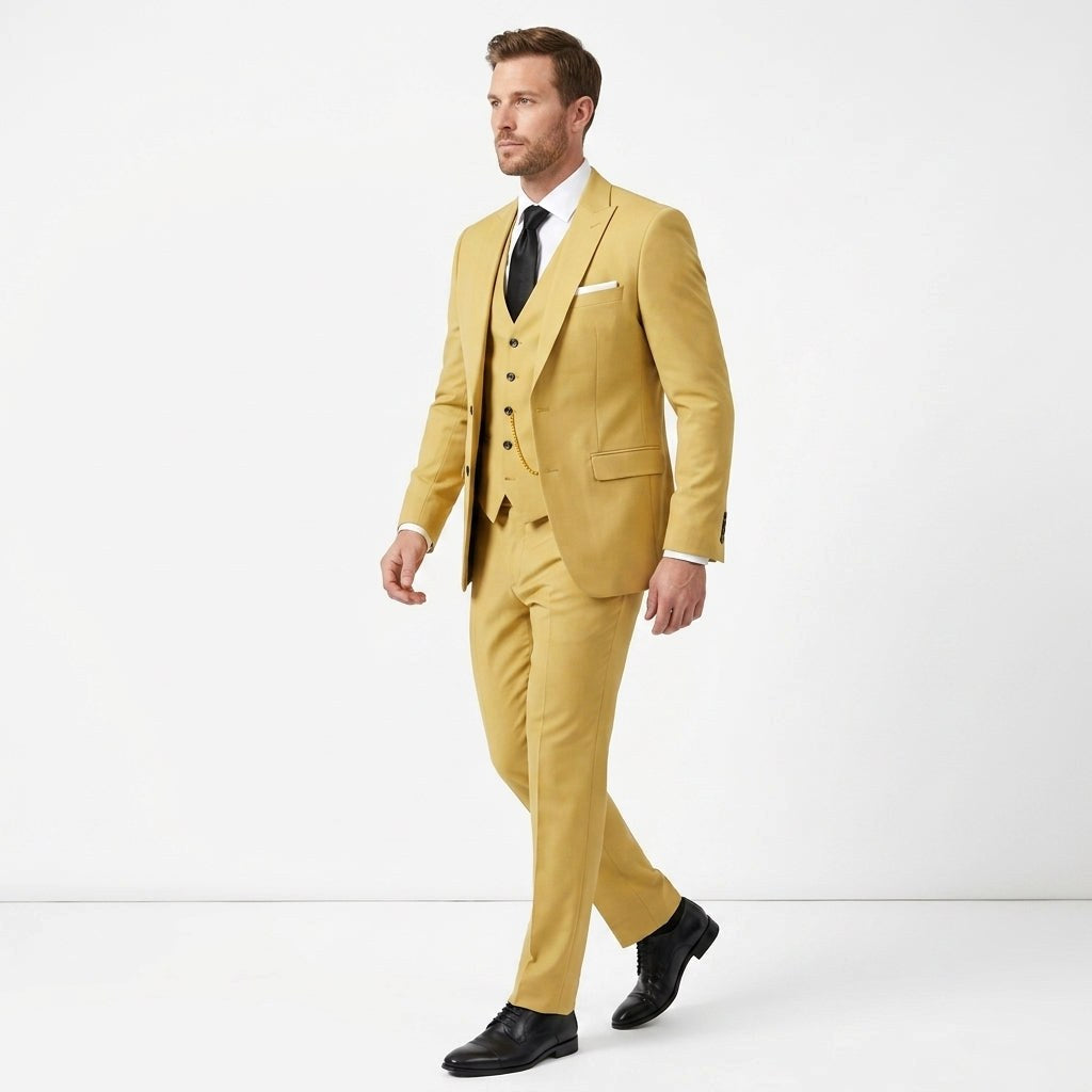 Krzysztof | Trzyczęściowy garnitur męski slim fit, elegancki garnitur biznesowy | Rokishi