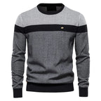 Lars | Męski sweter o klasycznym kroju, miękki sweter bawełniany | Rokishi | Zielony