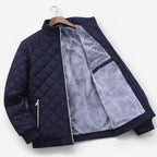 Lothar | Męska pikowana kurtka z funkcją ocieplającą, jesienna kurtka pikowana | Rokishi | Granatowy