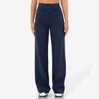 Lottie | Damskie spodnie stretch z wysokim stanem, wygodne spodnie codzienne | Rokishi | Zielony