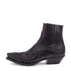 Lucas | Męskie kowbojki w stylu vintage z haftem, buty westernowe | Rokishi | Czarny