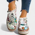 Monika | Damskie sznurowane sneakersy o niskim profilu i podeszwie o wyrazistej fakturze | Rokishi