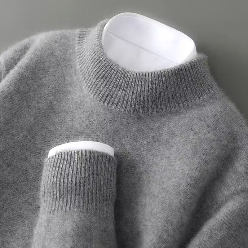 Malcolm | Męski sweter kaszmirowy, lekki sweter dziany | Rokishi | Beżowy