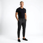 Marek | Męskie spodnie w kratę windowpane, eleganckie spodnie biznesowe | Rokishi